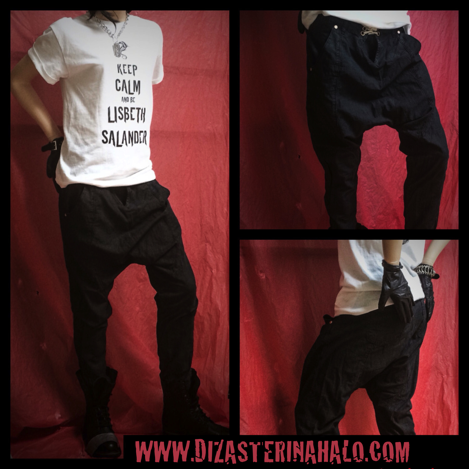 Unisex Baggy Alternative Pants Dizaster In A Halo