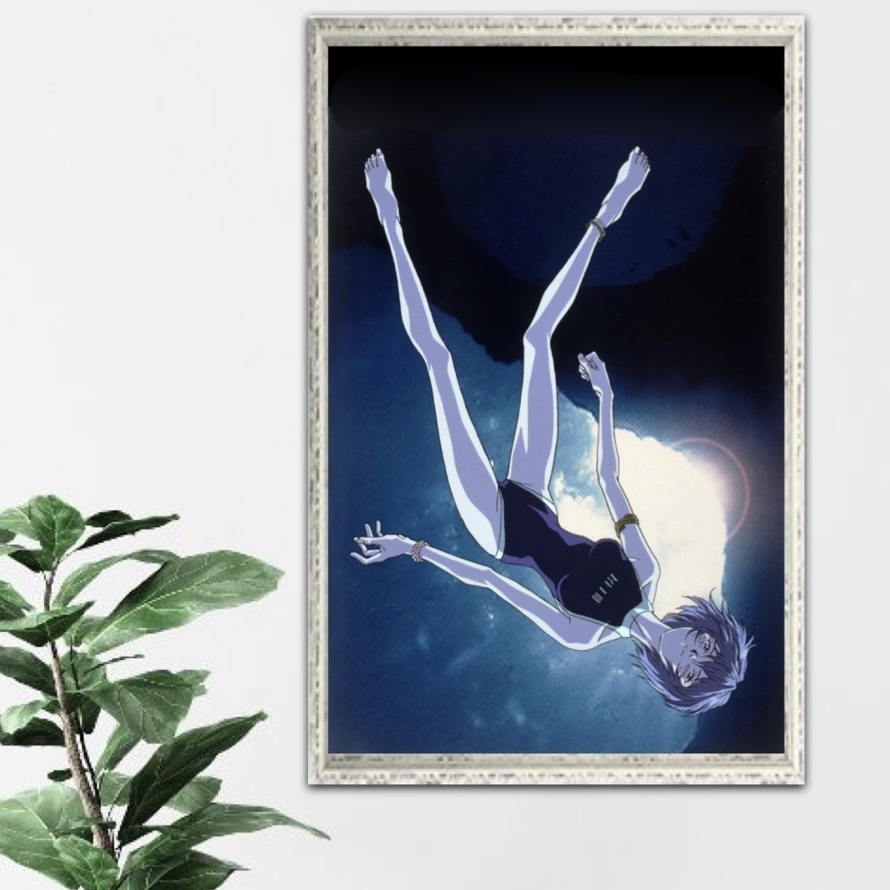 Evangelion Rei Bathing Suit Poster Dizaster In A Halo